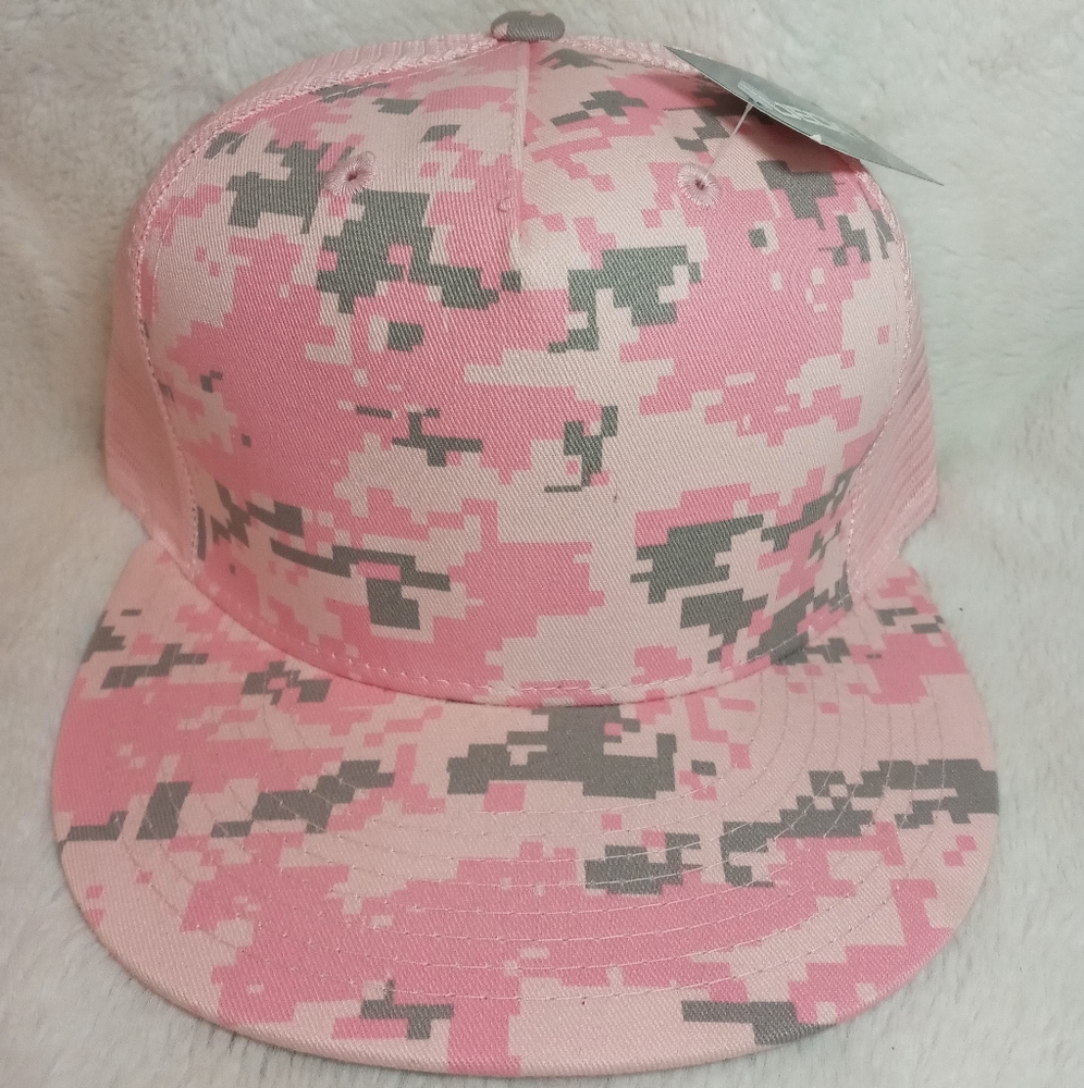 Pink Digital Camo Trucker  Snapback Cap by Decky